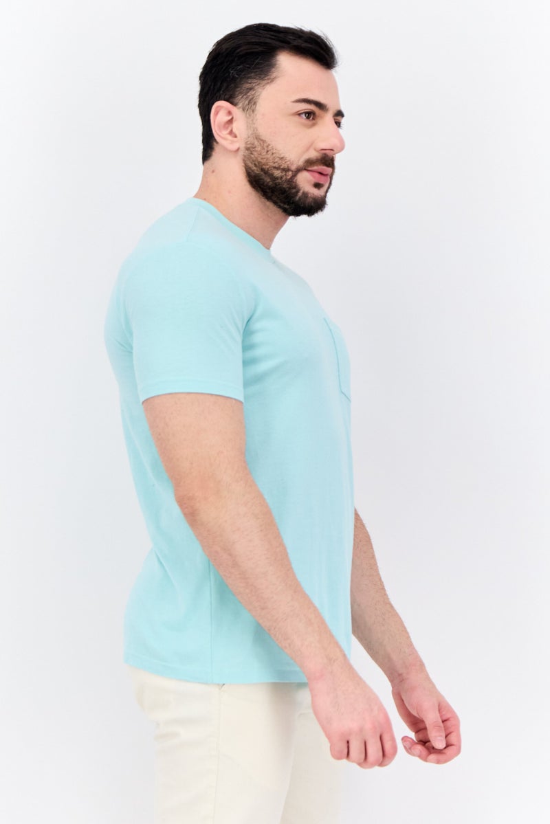 GAP تي شيرت رجالي بأكمام قصيرة و ياقة دائرية، لون أخضر نعناعي - Image 2