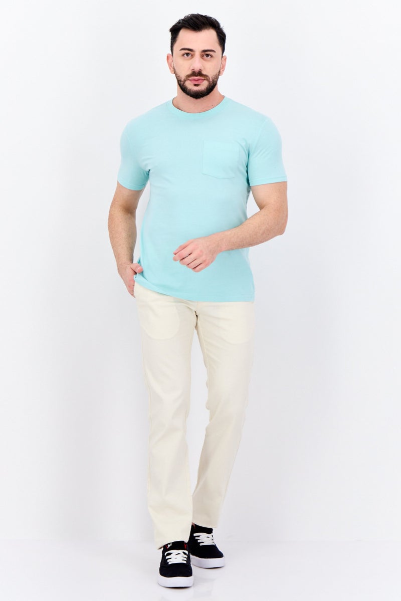 GAP تي شيرت رجالي بأكمام قصيرة و ياقة دائرية، لون أخضر نعناعي - Image 4