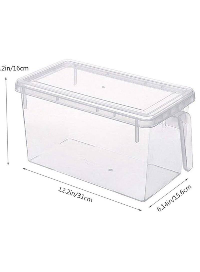 Raxoom Food Storage Boxes With Lids Freezer Safe 3 Pcs 4.7L Large Plastic Kitchen Refrigerator Stackable Food Fruit Storage Containers With Handle(Assorted colours) - Image 2