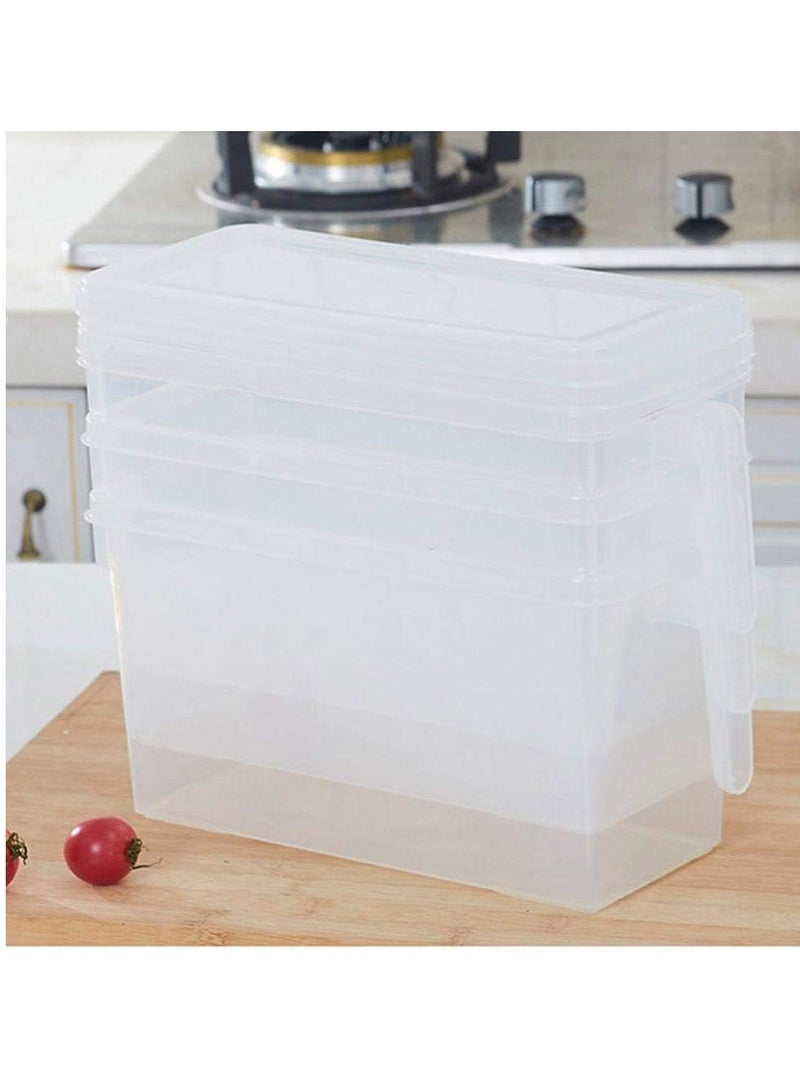 Raxoom Food Storage Boxes With Lids Freezer Safe 3 Pcs 4.7L Large Plastic Kitchen Refrigerator Stackable Food Fruit Storage Containers With Handle(Assorted colours) - Image 4