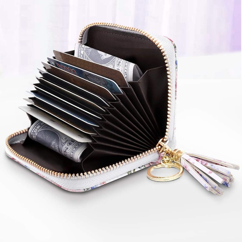 Coco Rossi Women's Small Credit Card Wallet RFID Glitter Cute Credit Card Holder Wallets for Women - Image 2