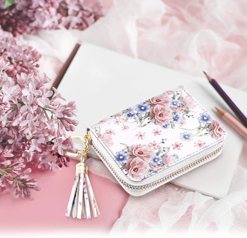 Coco Rossi Women's Small Credit Card Wallet RFID Glitter Cute Credit Card Holder Wallets for Women - Image 5