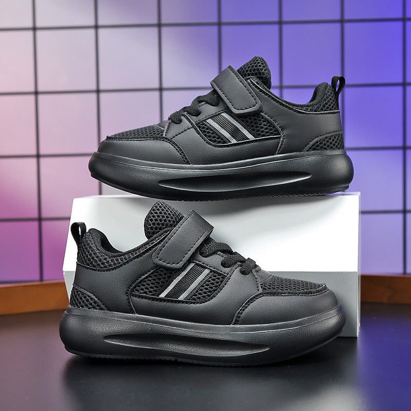 Children'S Board Shoes Small White Shoes Single Net Breathable Primary School Students Sneaker Light Soft Bottom Net Shoes - Image 3