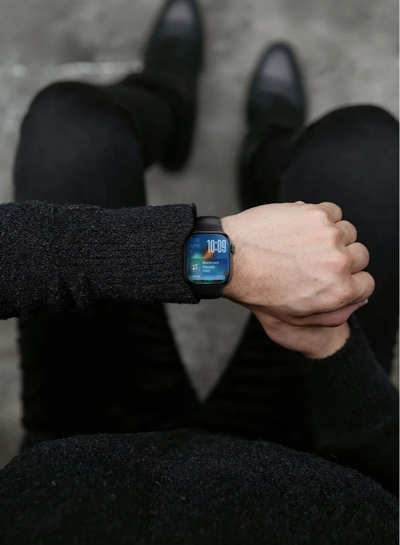 GREEN LION Communicate Smart Watch 2.07 inch HD IPS Display Compatible with iOS & Android / Ai Assistant ChatGPT / Bluetooth Calls / Smartwatch / Built-In Game, WhatsApp, Flashlight, Ai Painting Mode, Find My Watch - Black - Image 3