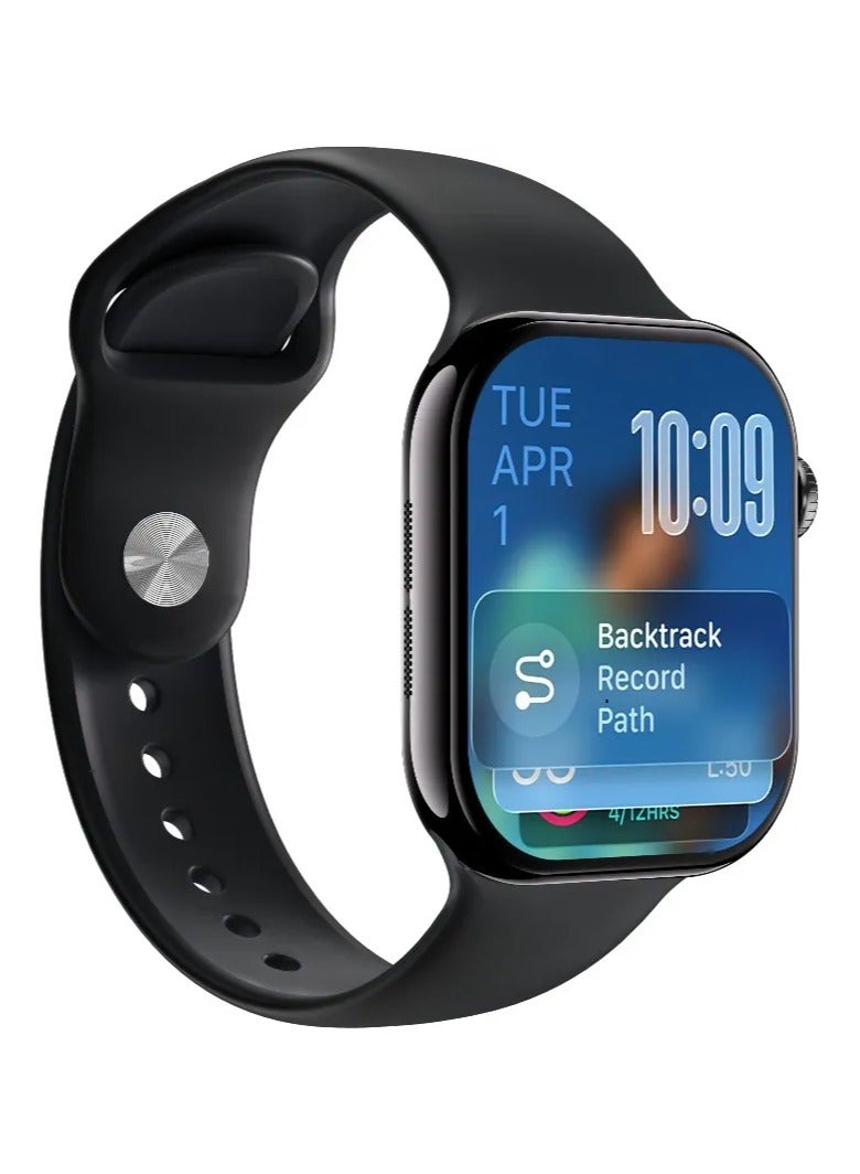 GREEN LION Communicate Smart Watch 2.07 inch HD IPS Display Compatible with iOS & Android / Ai Assistant ChatGPT / Bluetooth Calls / Smartwatch / Built-In Game, WhatsApp, Flashlight, Ai Painting Mode, Find My Watch - Black - Image 4