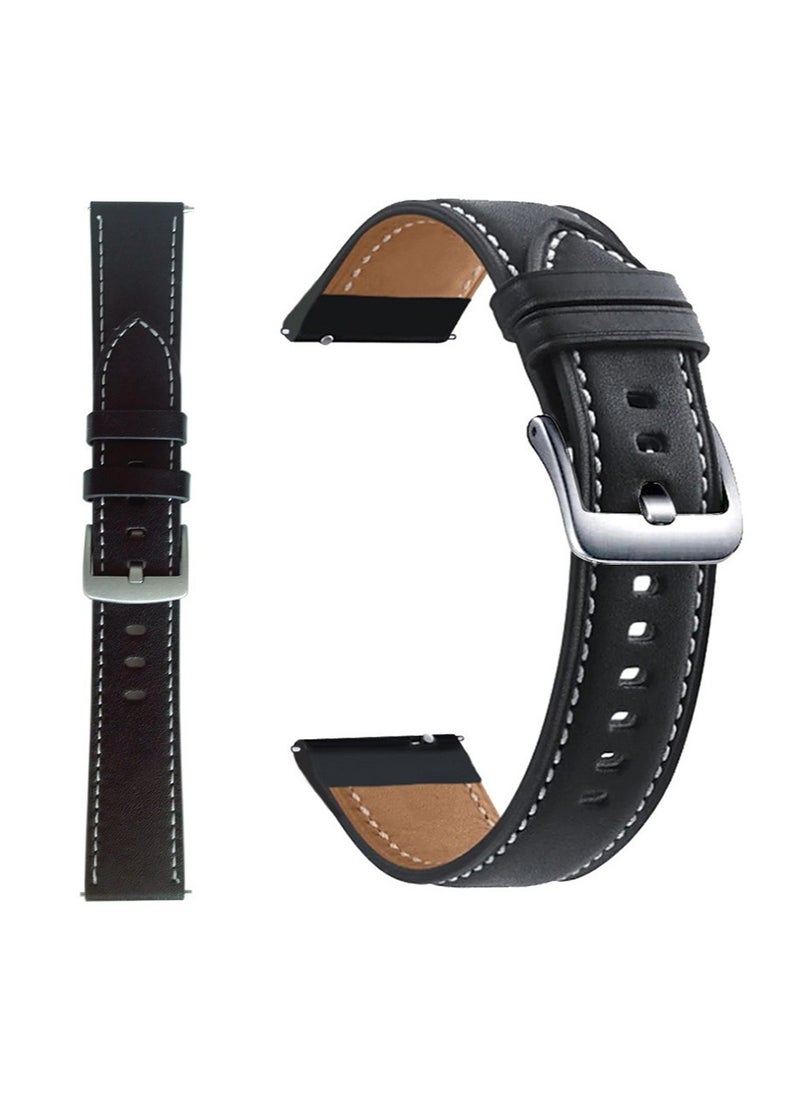 CaseNeo 20mm Leather Adjustable Bands for Samsung Galaxy Watch 5 (40mm/44mm/Pro 45mm) Watch 4 (40mm/44mm) Active 2 (40mm /44mm) Active 40mm,Loop Strap Band for Watch 4 Classic 42mm/46mm, Watch 3 (41mm)Women  - Image 3