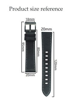 CaseNeo 20mm Leather Adjustable Bands for Samsung Galaxy Watch 5 (40mm/44mm/Pro 45mm) Watch 4 (40mm/44mm) Active 2 (40mm /44mm) Active 40mm,Loop Strap Band for Watch 4 Classic 42mm/46mm, Watch 3 (41mm)Women  - Image 2