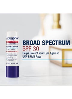 Aquaphor Lip Repair Stick With Sunscreen Lip Protectant Soothes Dry Chapped Lips 0.17 Oz Stick (Pack Of 4)  - Image 3