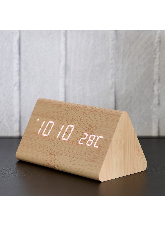 Home Box ساعة خشبية رقمية LED أيكيدو - 15x8.8x7.8 سم - Image 2