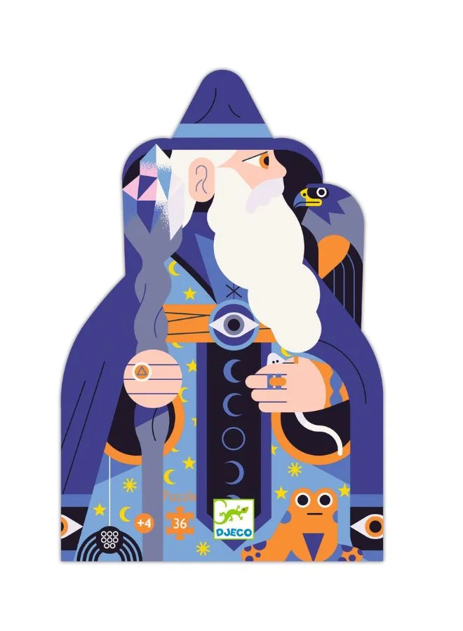 DJECO Magician & Crystal Sceptre Silhouette Puzzle