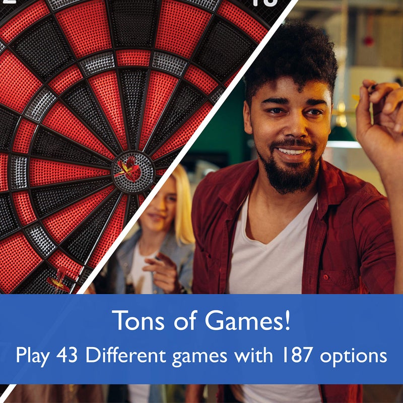 Viper Solar Blast Electronic Dartboard Deluxe Size Over 55 Games Overhead 4-Panel Auto-Scoring LED Cricket Display with Impact-Tough Nylon Target for Lasting Durability Fewer Bounce Outs with Soft Tip Darts - Image 2