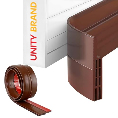 UB Unity Brand Silicon Bottom Sealing Strip Rubber | Under Door Gap Filler Strip Rubber | Door Gap Sealing Strip | Door Sealer from Cockroach, Insect, Bugs, Door Seal Strip Air & Dust 39 Inch (3 Strip) - Image 1