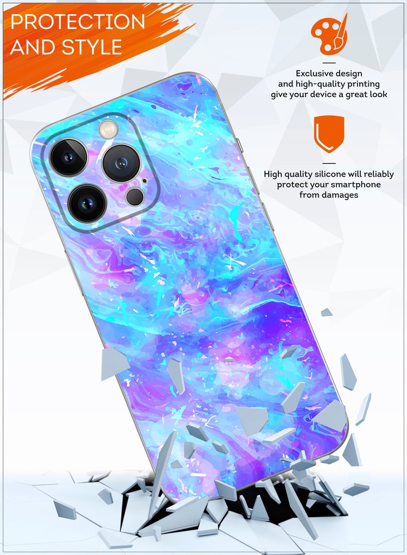 MOBILIUS for iPhone 14 Pro Max Case, Shockproof Protective Phone Case Cover for iPhone 14 Pro Max, with Cosmic abstraction Pattern - Image 3