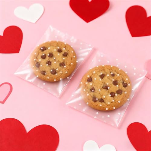 Morepack Self Sealing Cellophane Bags,200 Pcs Clear Cookie Bags Resealable Cellophane Bag for Packaging Packaging Bakery, Favors, (4"x6", No Stickers, Bows) - Image 4