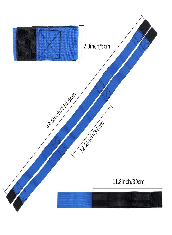 Fowecelt 4 Legged Race Bands, 4 Legged Race Tie Rope Colorful Durable Firm Elastic for Kids Adults Relay Race Carnival Field Day Backyard Birthday Team Party Leg Bands Outdoor Game Outdoor Fun - Image 2