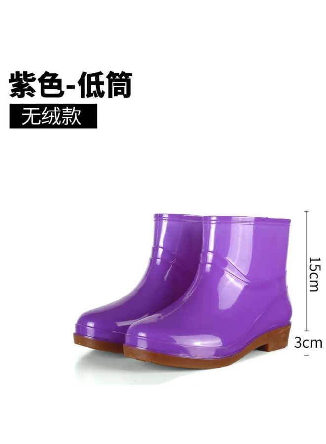 High-top Rain Boots Women's Korean-style Non-slip Rubber Shoes Water Boots Urban Water Shoes Fashionable Overshoes Mid-short Rain Boots Rubber Shoes