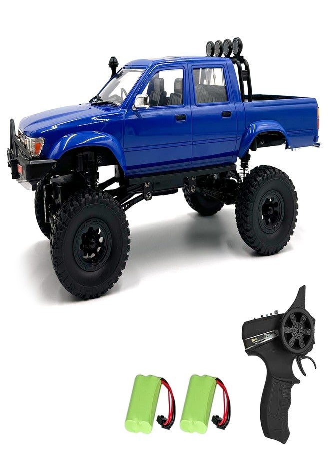 Dodoore RC Rock Crawler WPL C64-1 RC Truck, 1:16 Scale 2.4GHz Remote Control Truck, 4WD All Terrain Off-Road RC Crawler with LED Lights and 2 Rechargeble Batteries for Adults (Blue) - Image 1