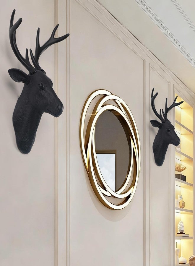 Notakia 20 inch Large Wall Charmers Black Faux Deer Head Faux Taxidermy Animal Head Wall Decor - Handmade Farmhouse Decor - Rustic Wall Decor Deer Antlers - Image 4