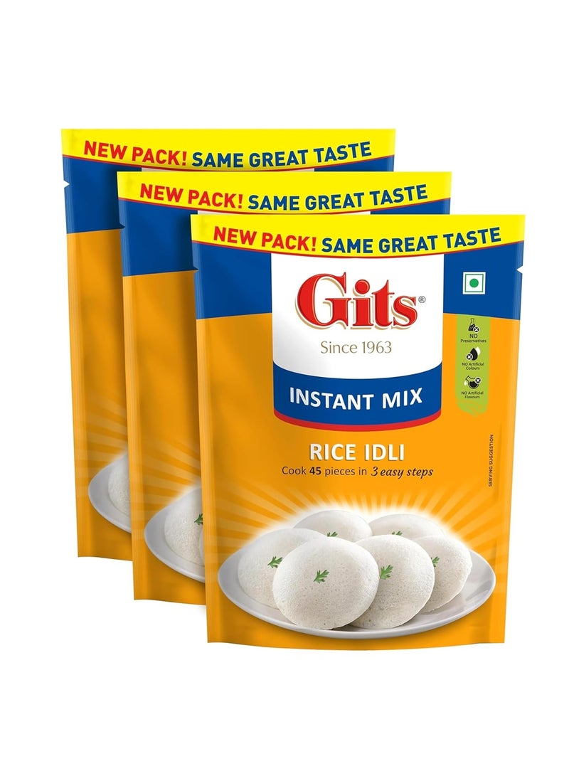 Gits Rice Idli Instant Mix, Pure Veg, 1500g (Pack of 3 x 500g) - Image 1