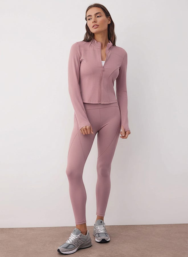 trendyol Dusty Rose Diver/Scuba Knitted Sports Jacket - Image 2