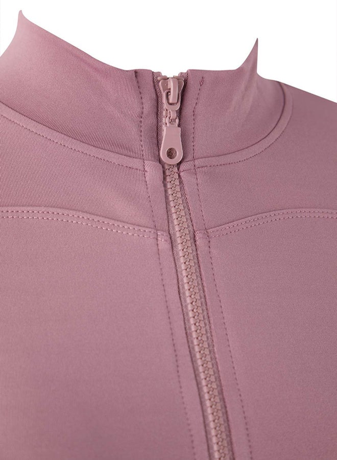 trendyol Dusty Rose Diver/Scuba Knitted Sports Jacket - Image 5
