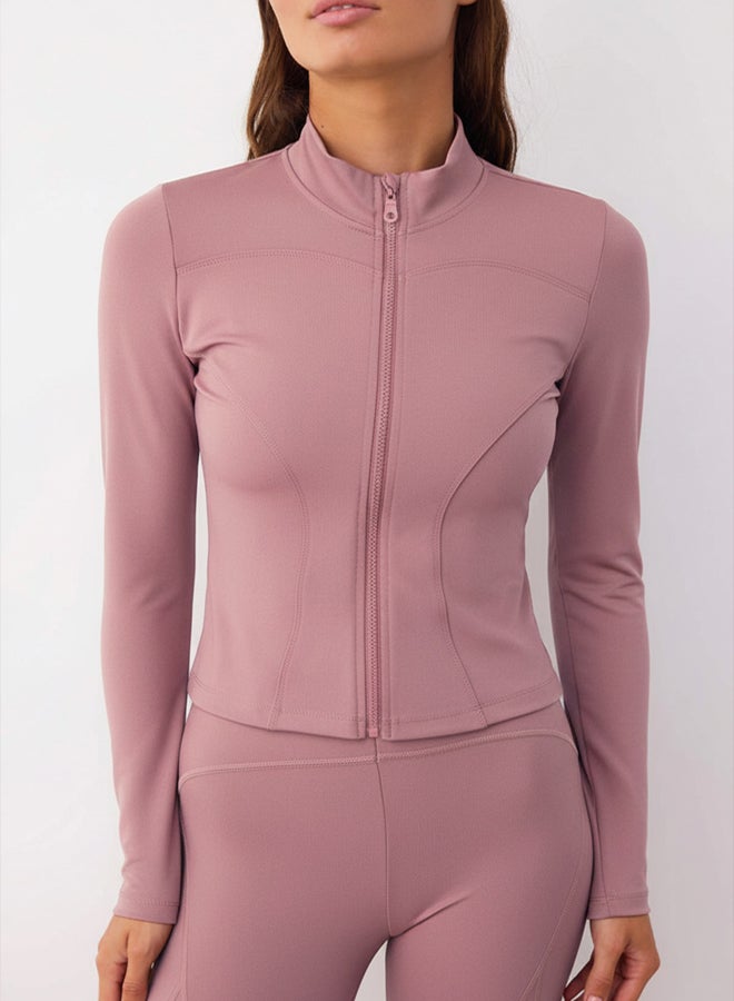 trendyol Dusty Rose Diver/Scuba Knitted Sports Jacket - Image 3