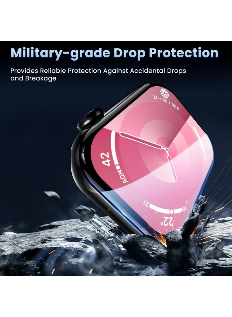 X-level 2 Pack for Apple Watch Series 10/11 Screen Protector 46mm, [3RD Gen Installation Kit] HD Clear Anti Scratch Full-Coverage High-Touch Protective Cover Soft Film for iWatch 46 mm - Image 3