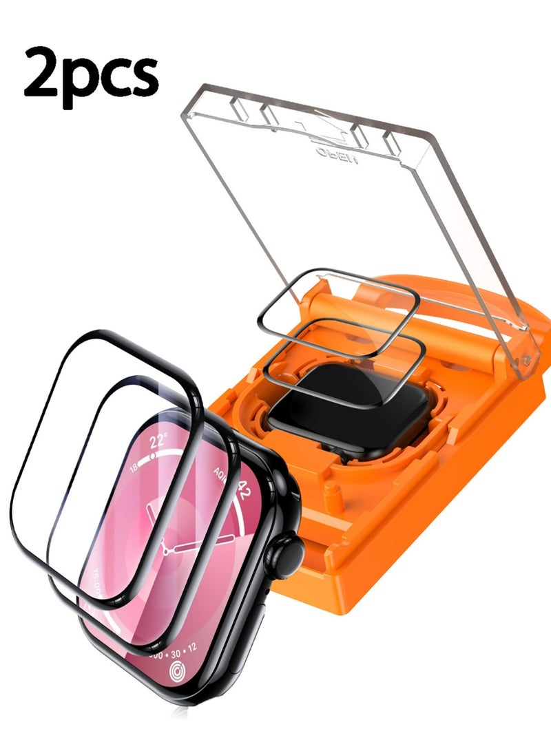 X-level 2 Pack for Apple Watch Series 10/11 Screen Protector 46mm, [3RD Gen Installation Kit] HD Clear Anti Scratch Full-Coverage High-Touch Protective Cover Soft Film for iWatch 46 mm - Image 1