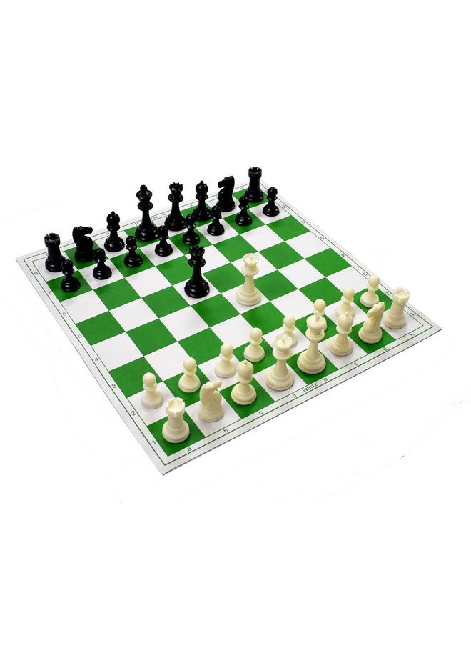 Wigano Roll-Up Vinyl Tournament Chess Set with Two Extra Queens and Carry Bag, (17" x 17") Green,for Professional Chess Players - pzsku/Z0F1305A93BDA75371D5FZ/45/_/1741429479/8c2dee4f-d683-4a23-a92e-19ef9f3ab0ce