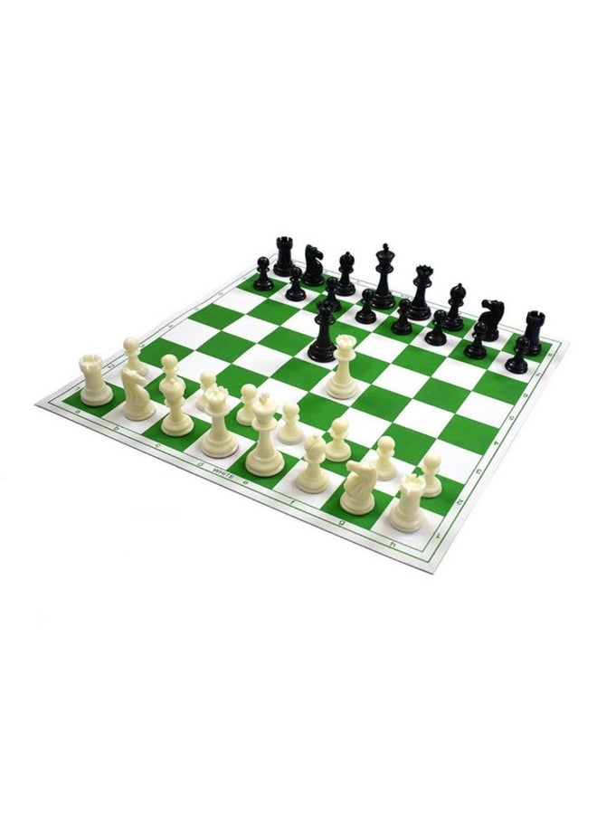 Wigano Roll-Up Vinyl Tournament Chess Set with Two Extra Queens and Carry Bag, (17" x 17") Green,for Professional Chess Players - pzsku/Z0F1305A93BDA75371D5FZ/45/_/1741429495/7feff24c-017b-41bb-8826-598c410cae22