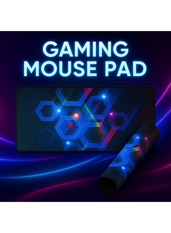 ماوس باد جيمينج RGB  بتصميم سداسي عصري قاعدة كبيرة الحجم سطح انسيابي مانع للانزلاق مناسب للالعاب والكمبيوتر - Image 5