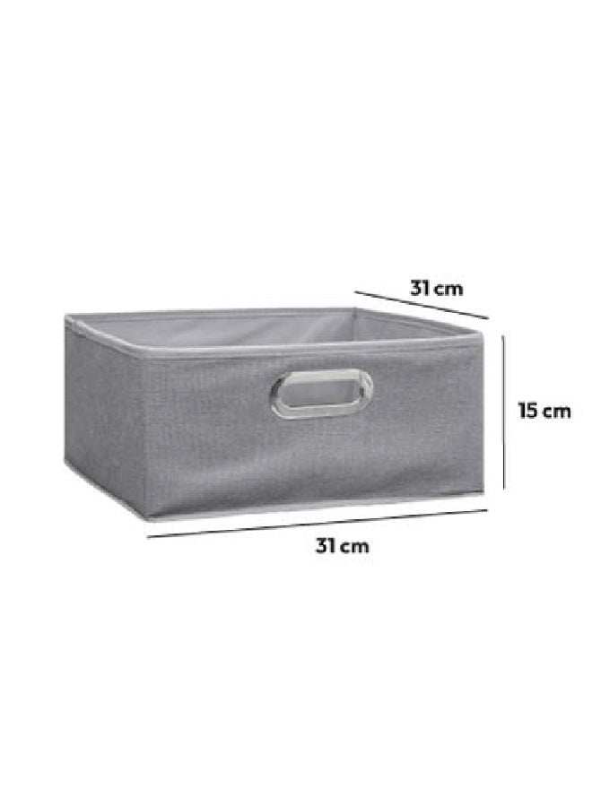 Five Simply Smart Polypropylene and Metal Foldable Storage Box Heather Grey 31 x 15 cm 138886C - Image 4
