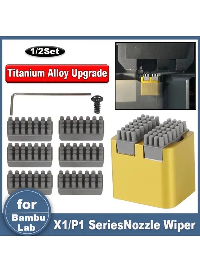 Bambu Lab X1 P1S Series Nozzle Brush Kit 1 Set Silicone Wiper Scrubber Cleaning Tool - Image 1