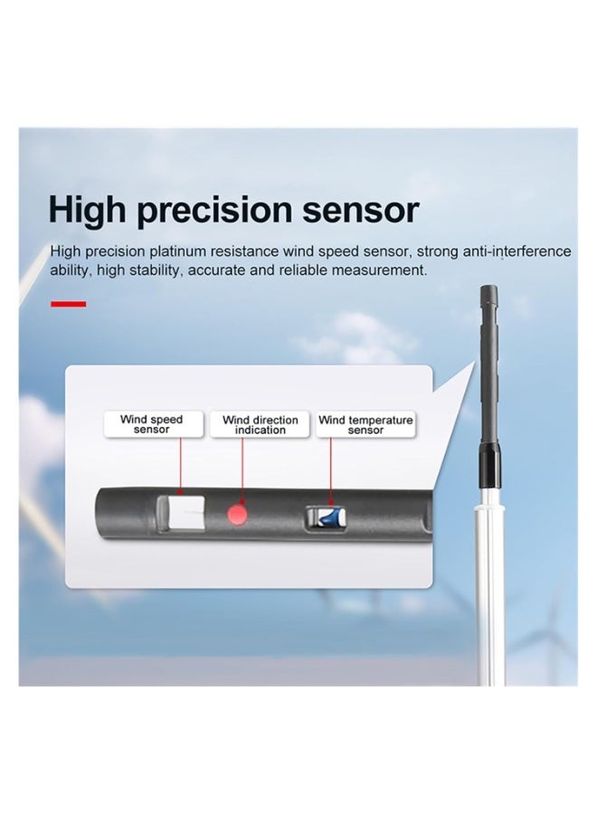 UNI-T Hot Wire Anemometer UT362H Split Design Wind Meter Velocity Volume Temperature Measurement - Image 4