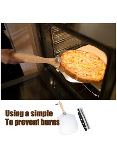 Generic Aluminum Pizza Peel Foldable Wood Handle Tilt Cutter Pizza Spatula for Baking Pizza Peel Paddle Shovel Kitchen Tool  - Image 4