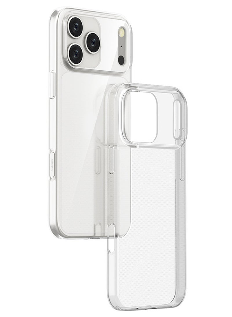 غطاء شفاف من TPU لجهاز iPhone 17 Pro بتصميم نحيف، حماية مضادة للصدمات، غطاء مقاوم للخدوش مع قبضة محسّنة، متوافق مع الشحن اللاسلكي - Image 1