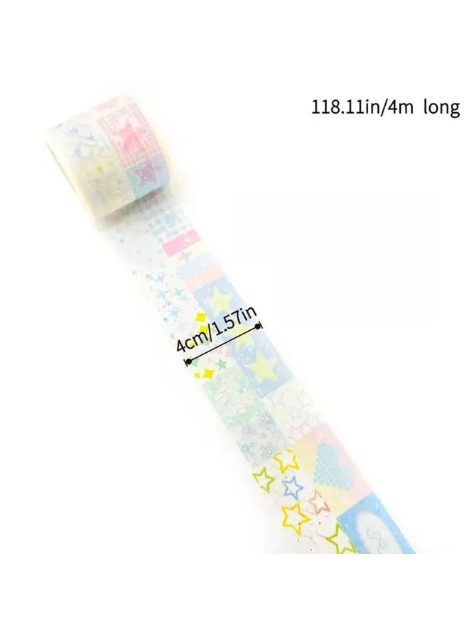 Digital Collage Grid Tape Colorful Designs Multi Functional Decorative Stickers For Journals - Image 5