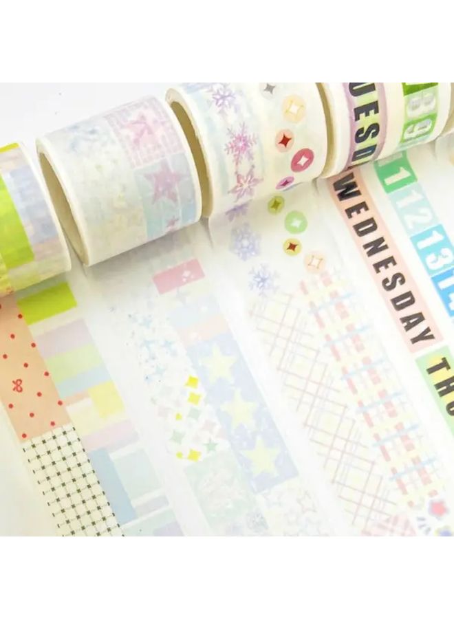 Digital Collage Grid Tape Colorful Designs Multi Functional Decorative Stickers For Journals - Image 4