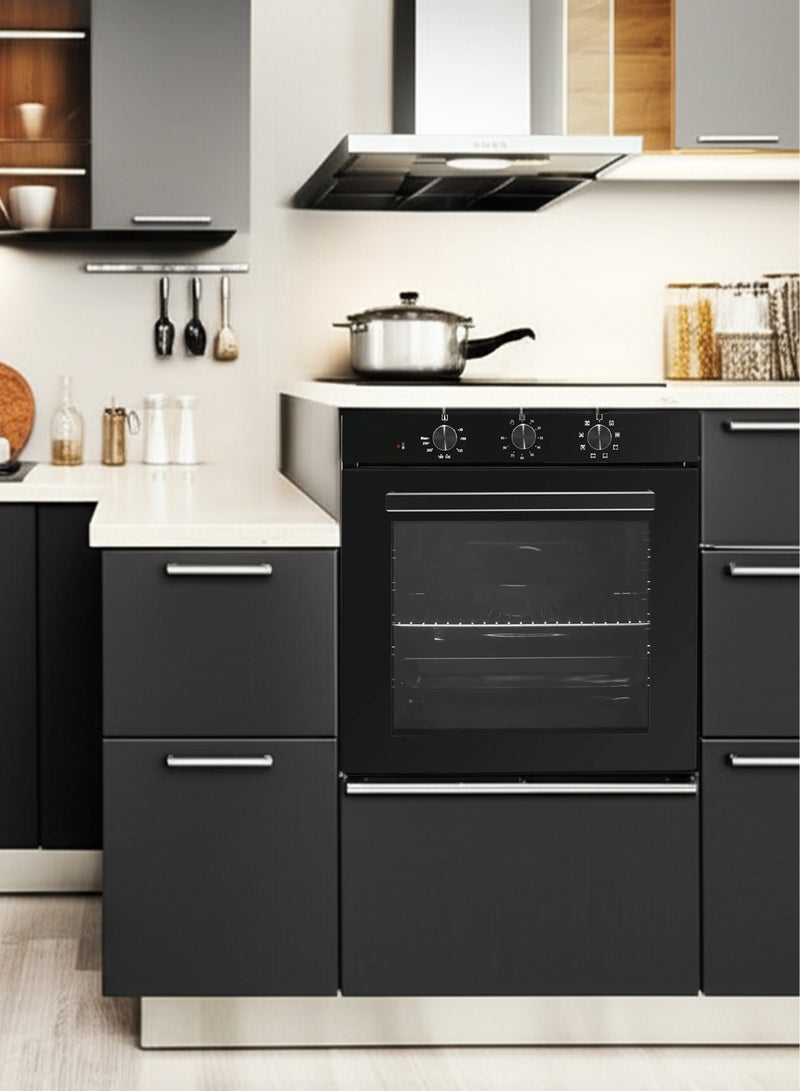 Kumtel Turkish built-in electric oven, size 60*60 cm, power 1600 watts, 56 liters, 8+1 programs, black B66-SF2E - Image 4