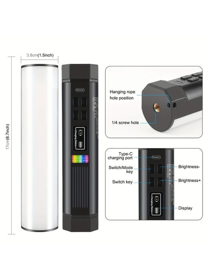 Puluz لوح ضوء محمول 30 سم بإضاءة LED RGB 600 لون مغناطيسي لإضاءة الفيديو والصور 75 مصباح LED - Image 3