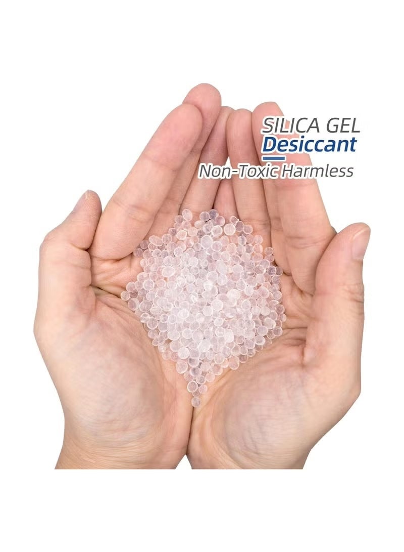 Kawkab 200-Pack 1g Clear Silica Gel Packs, Food-Grade Silica Gel Desiccant Packs, Moisture Absorbent Desiccant, Moisture Control Desiccant Bead Packs for Food Storage, Spice Moisture Absorbers, Jewelry, Shoe Boxes, and Electronics Storage - Image 4