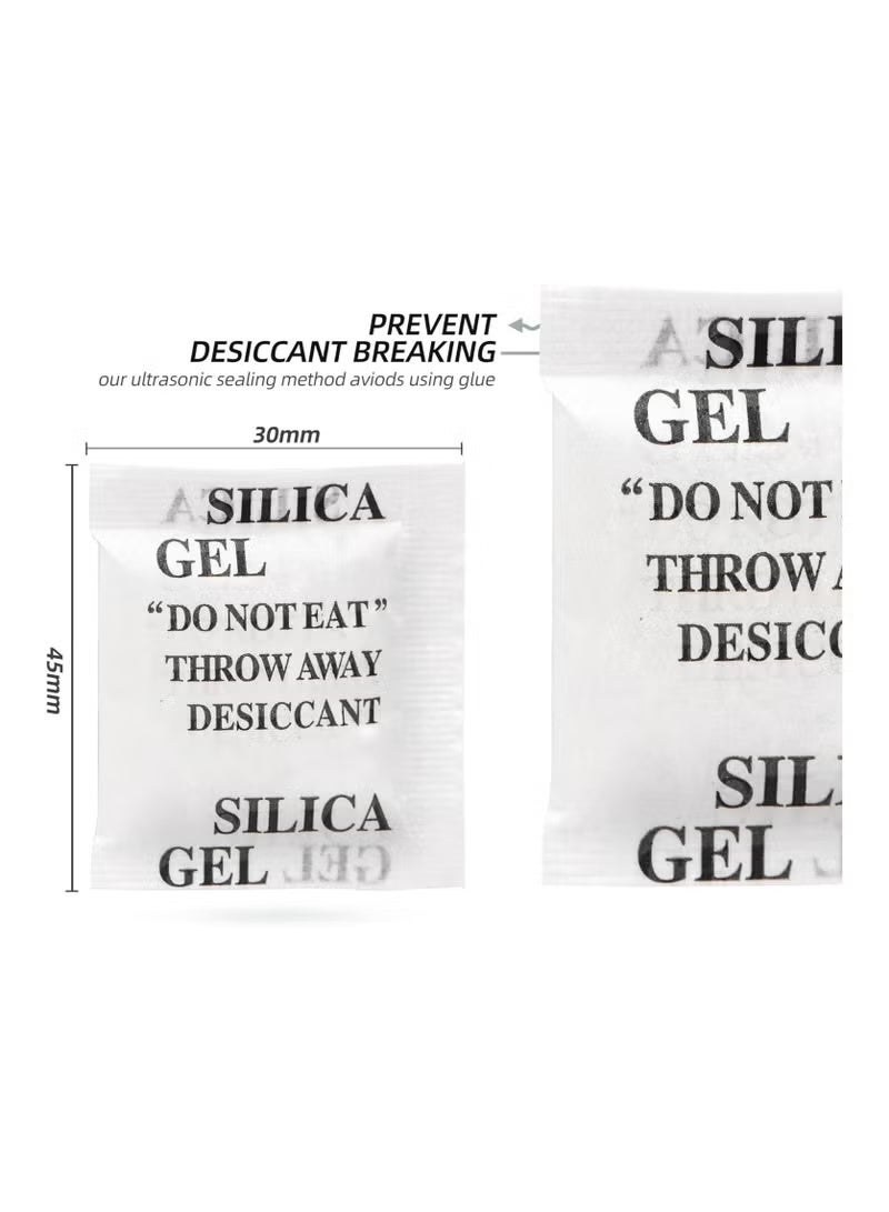 Kawkab 200-Pack 1g Clear Silica Gel Packs, Food-Grade Silica Gel Desiccant Packs, Moisture Absorbent Desiccant, Moisture Control Desiccant Bead Packs for Food Storage, Spice Moisture Absorbers, Jewelry, Shoe Boxes, and Electronics Storage - Image 3