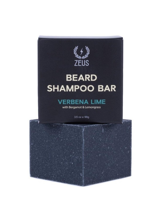 زيوس صابون شامبو اللحية من زيوس مع زيوت طبيعية، صابون مرطب للوجه واللحية بمكونات طبيعية فاخرة (3.5 أونصة) (فيربينا لايم) - Image 1