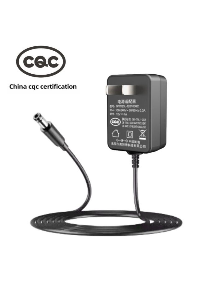 Generic - CCC Medium Standard 12V1A Power Adapter KC Korea CE PSE Japan METI Filing Certification Power Adapter-Color:CQC Certification-Specifications:12V1A-5.5*2.1 - Image 1