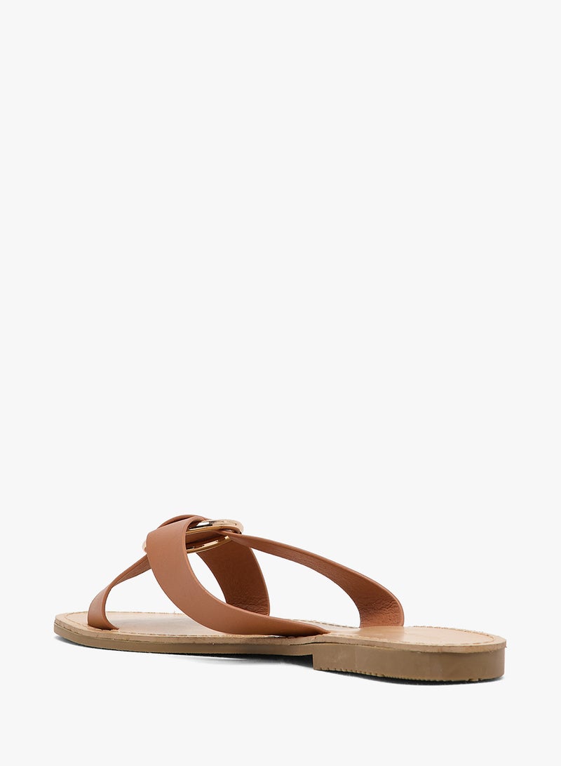 GLAMOROUS Casual Cross Strap Flat Sandals - Image 3