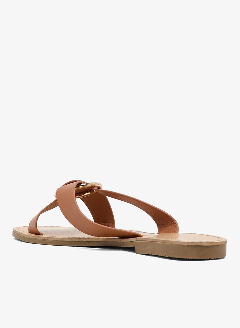 GLAMOROUS Casual Cross Strap Flat Sandals - Image 3