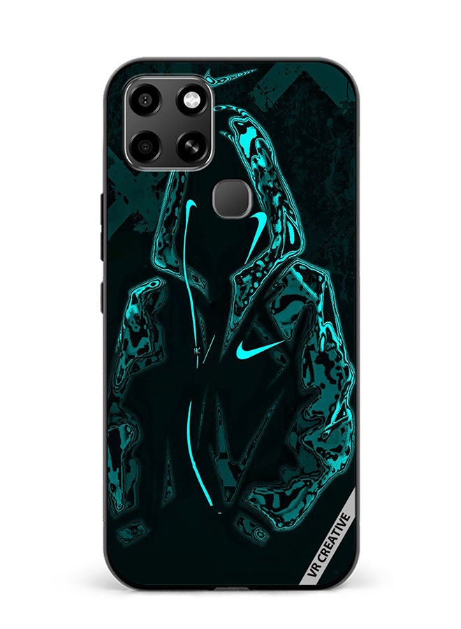 VR CREATIVE Protective Case Cover For Infinix Smart 6 Mask Guy In Green Jacket Design Multicolour - Image 1