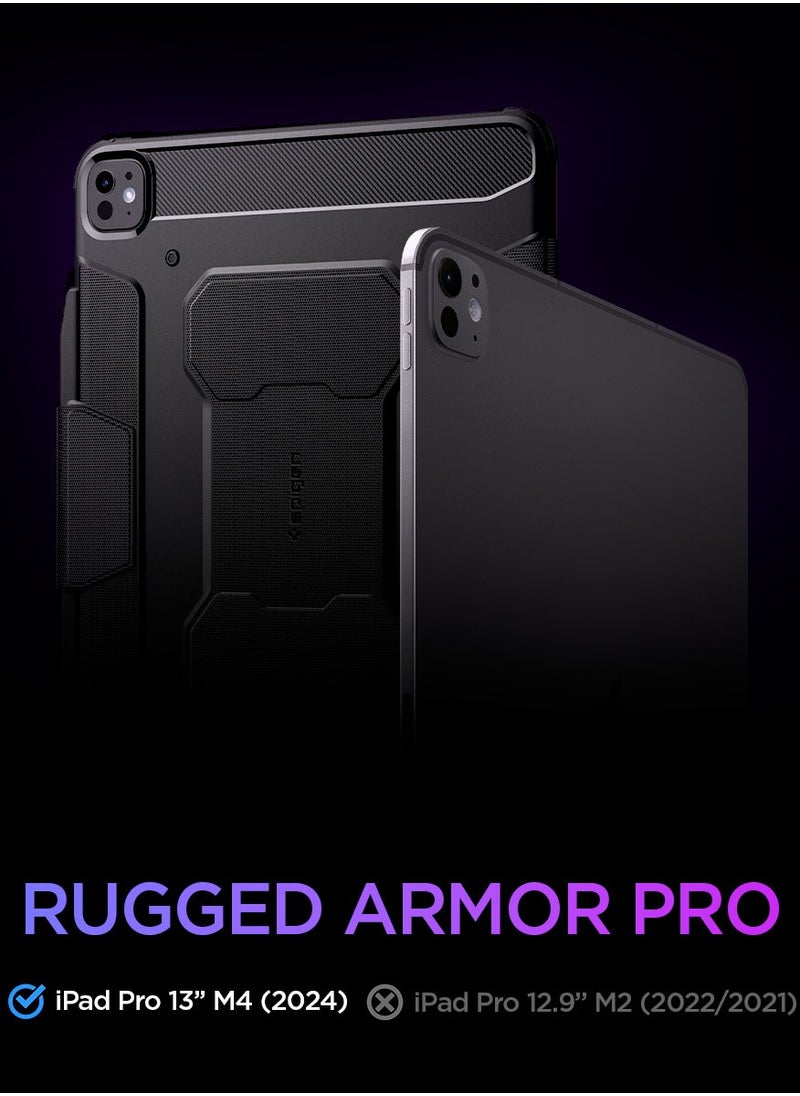 Spigen Rugged Armor Pro for iPad Pro 13 inch Case Cover (2024) M4 with Pencil holder - Black  - Image 2