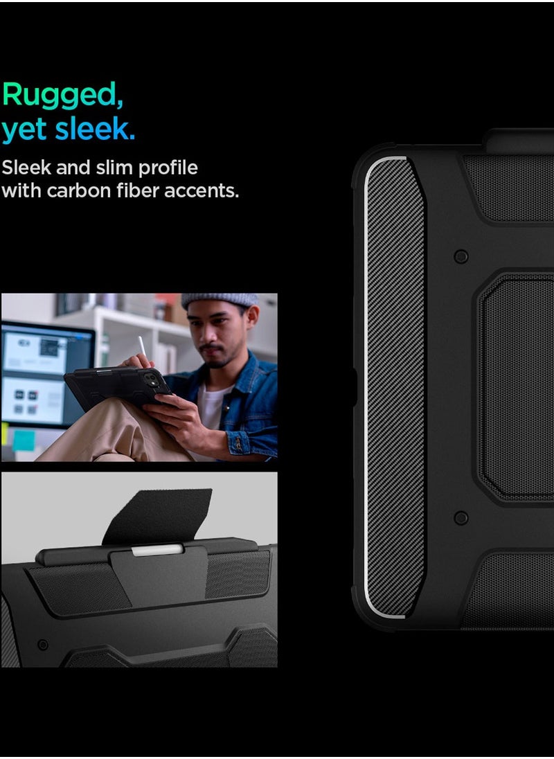 Spigen Rugged Armor Pro for iPad Pro 13 inch Case Cover (2024) M4 with Pencil holder - Black  - Image 3