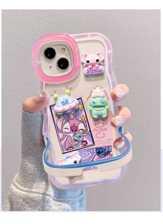 Generic - Mobile Phone Case Apple 12 pro max Protective Case Girls Anti-fall Watching Drama Stand Stand High-grade Cute Style - Image 1